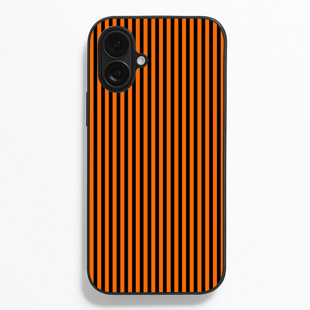 Orange & Black Stripe Phone Case