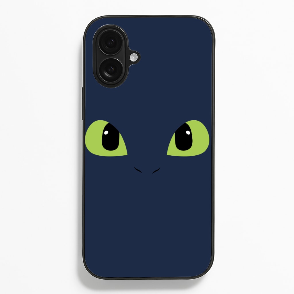 Black Fury Dragon Face Phone Case