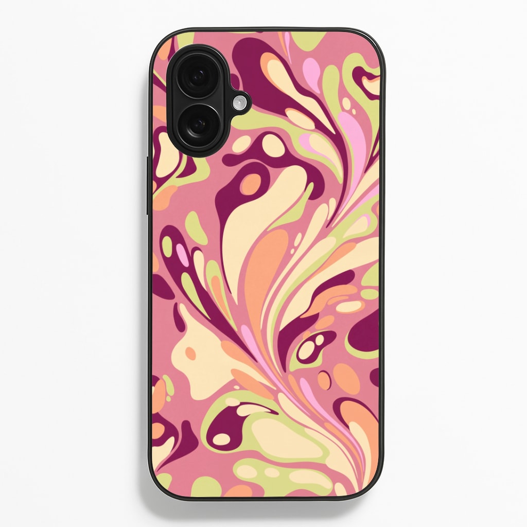 Rose Marble Swirl Phone Case