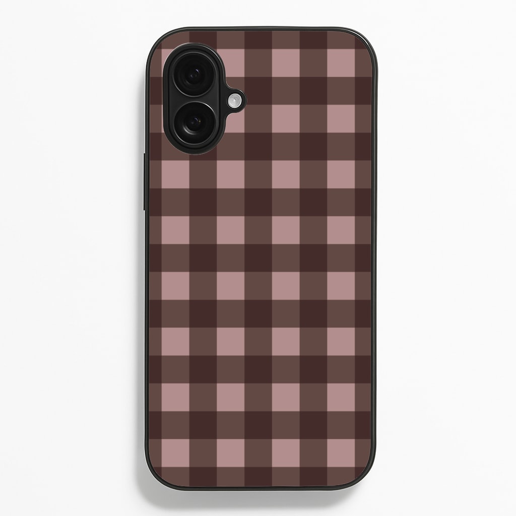Chocolate Gingham Phone Case