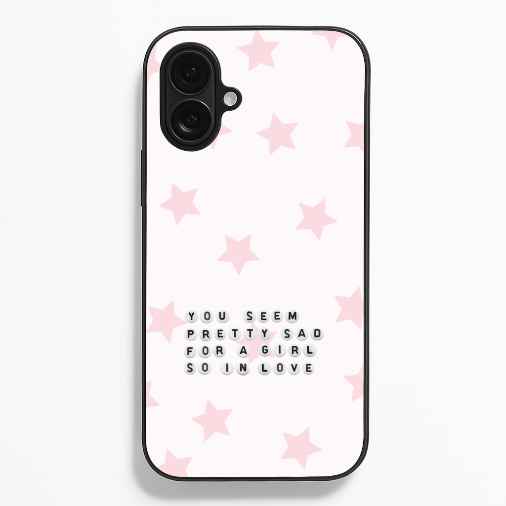 Pretty Sad Letter Beads Phone Case