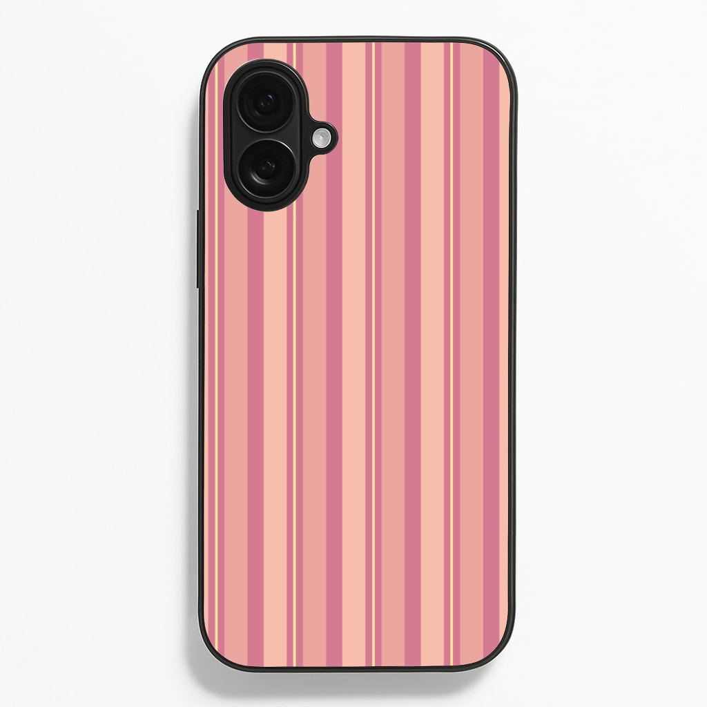 Pink And Yellow Stripes Phone Case