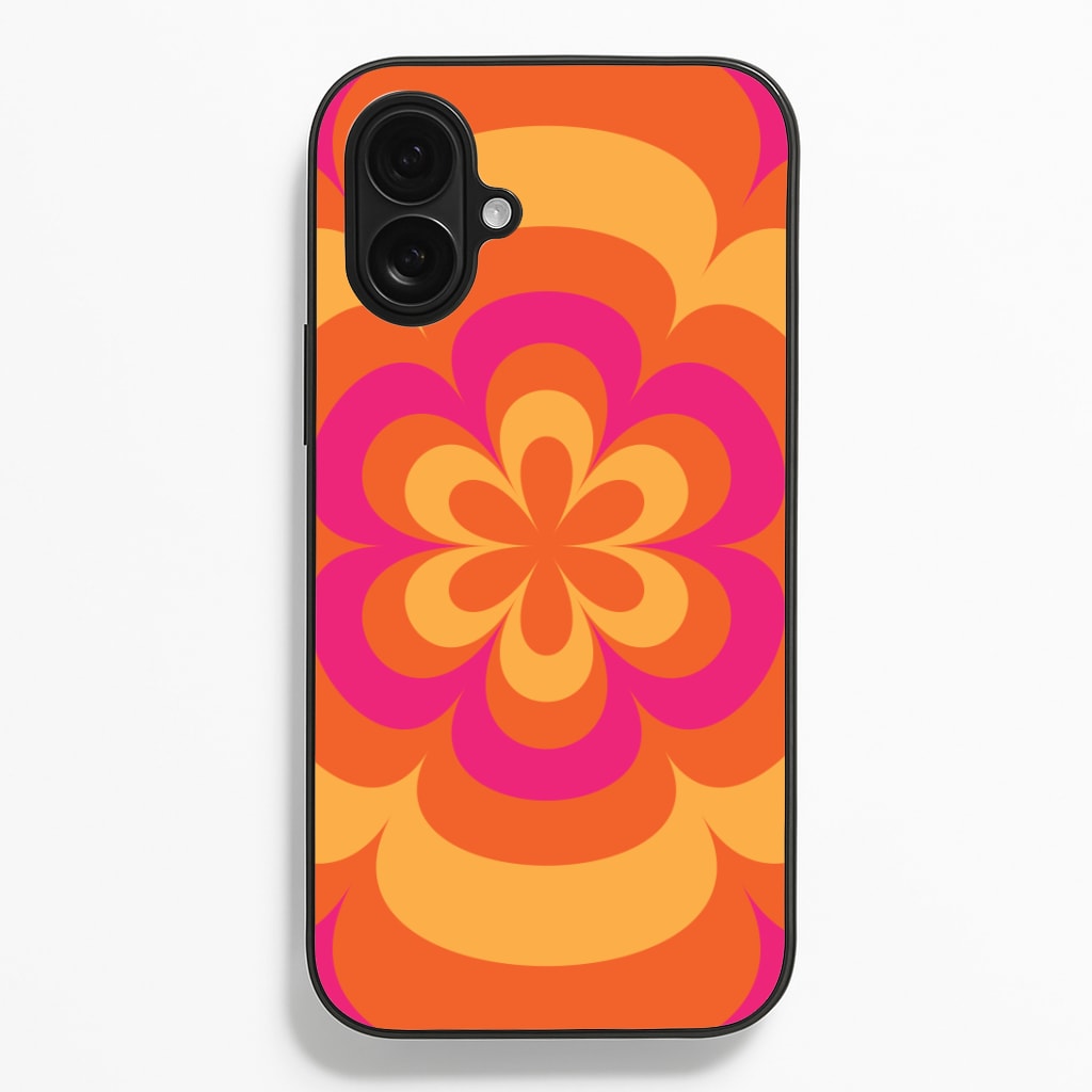 Sunset Trippy Flower Pattern Phone Case