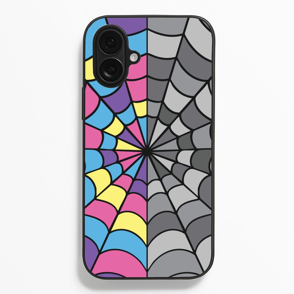 Colourful And Gray Spiderweb Phone Case