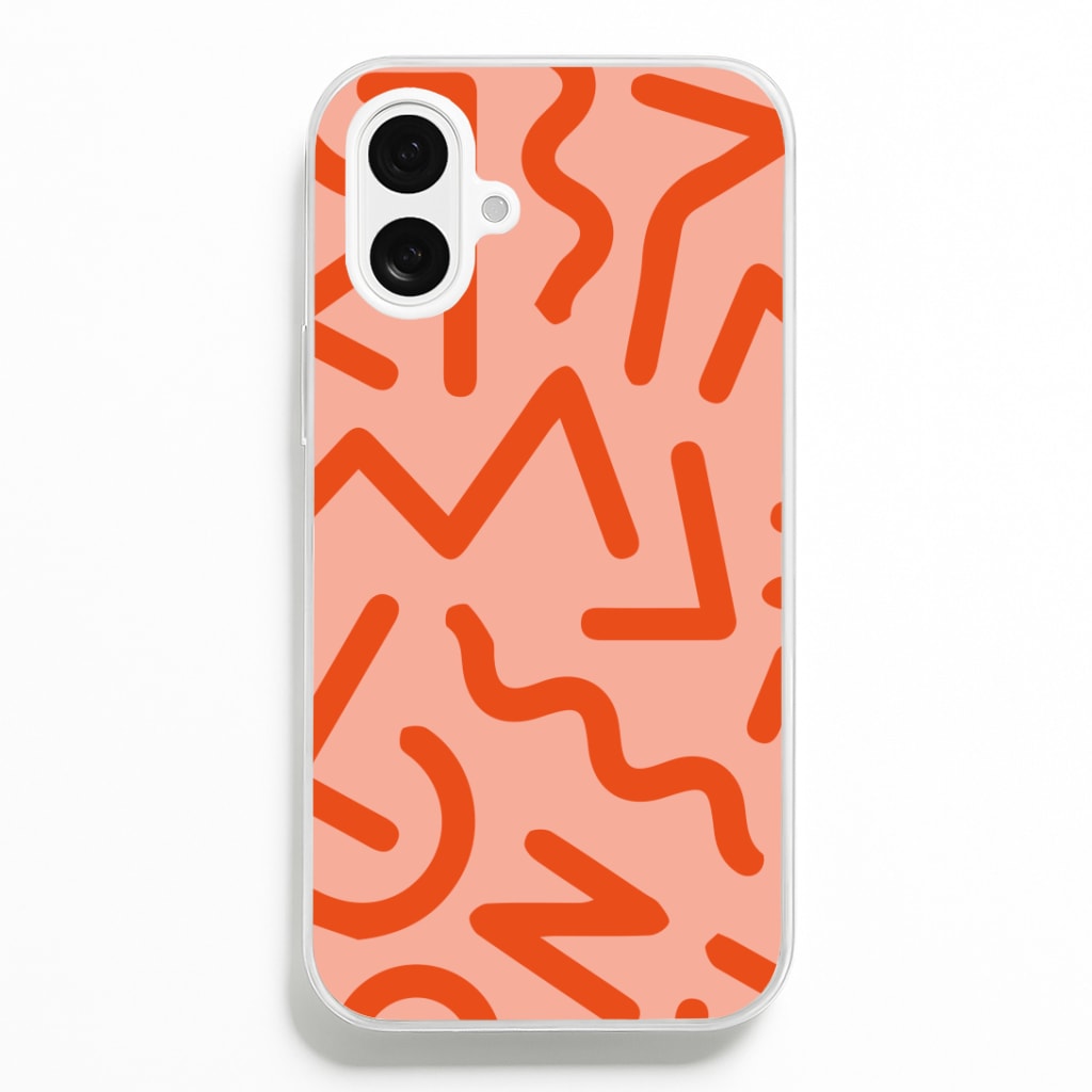 Red Abstract - Eighties Phone Case