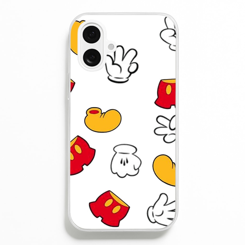 Mouse Gloves, Shorts and Shoes Phone Case