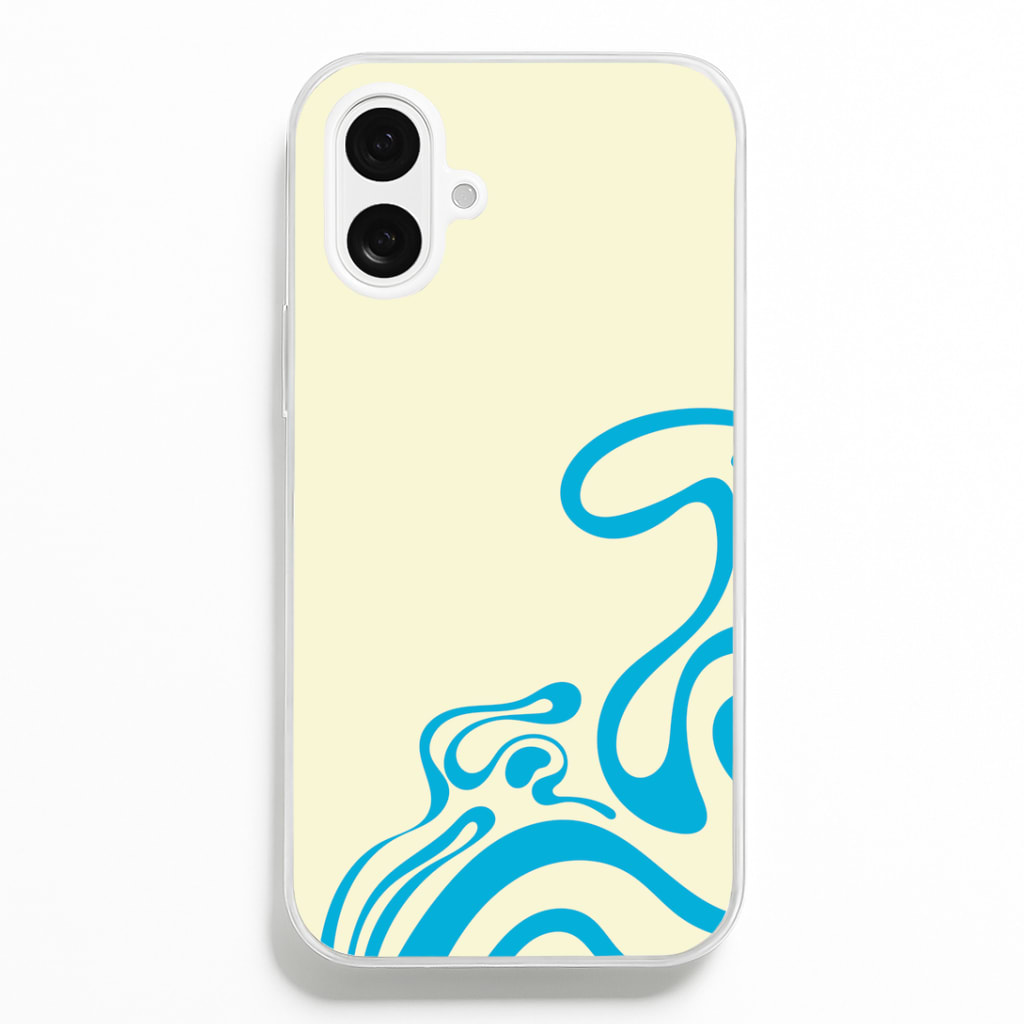 Blue Waves Corner Pattern Phone Case