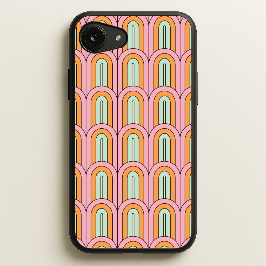 Pastel Retro Arches Pattern Phone Case