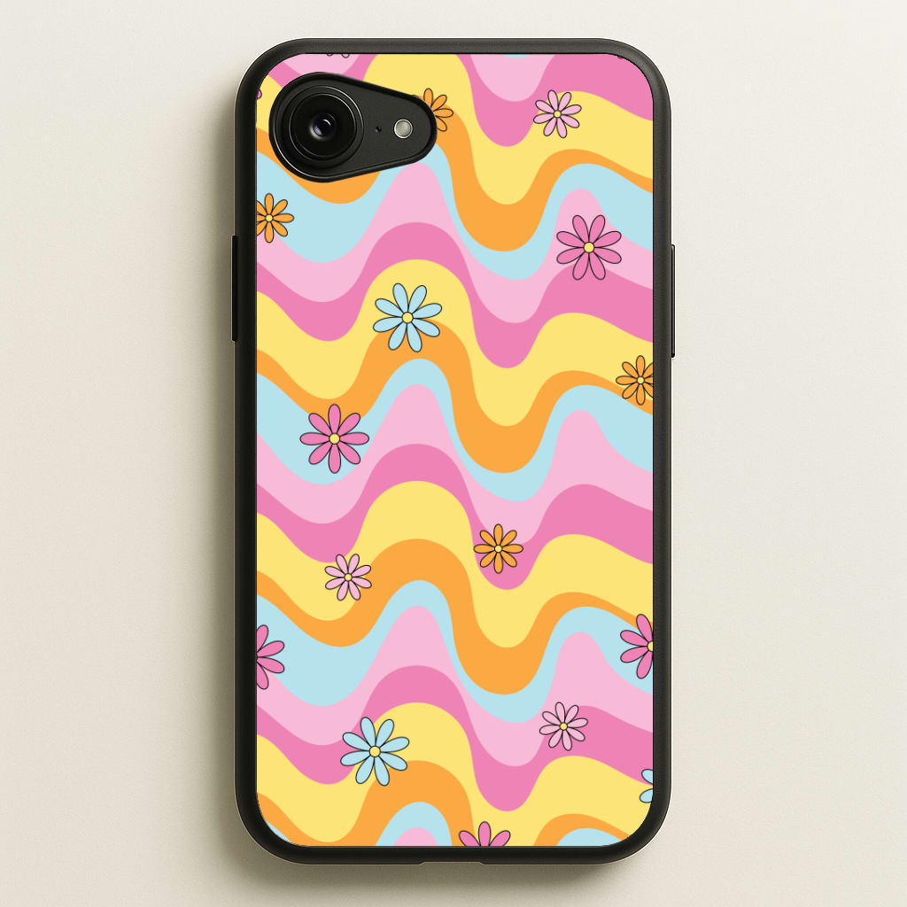 Summer Waves Retro Pattern Phone Case