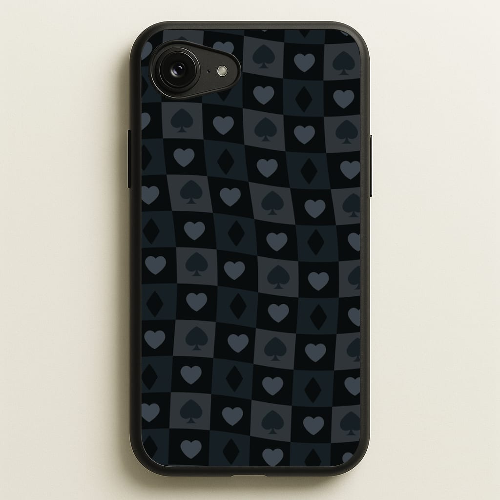 Card Suits Pattern Black Phone Case
