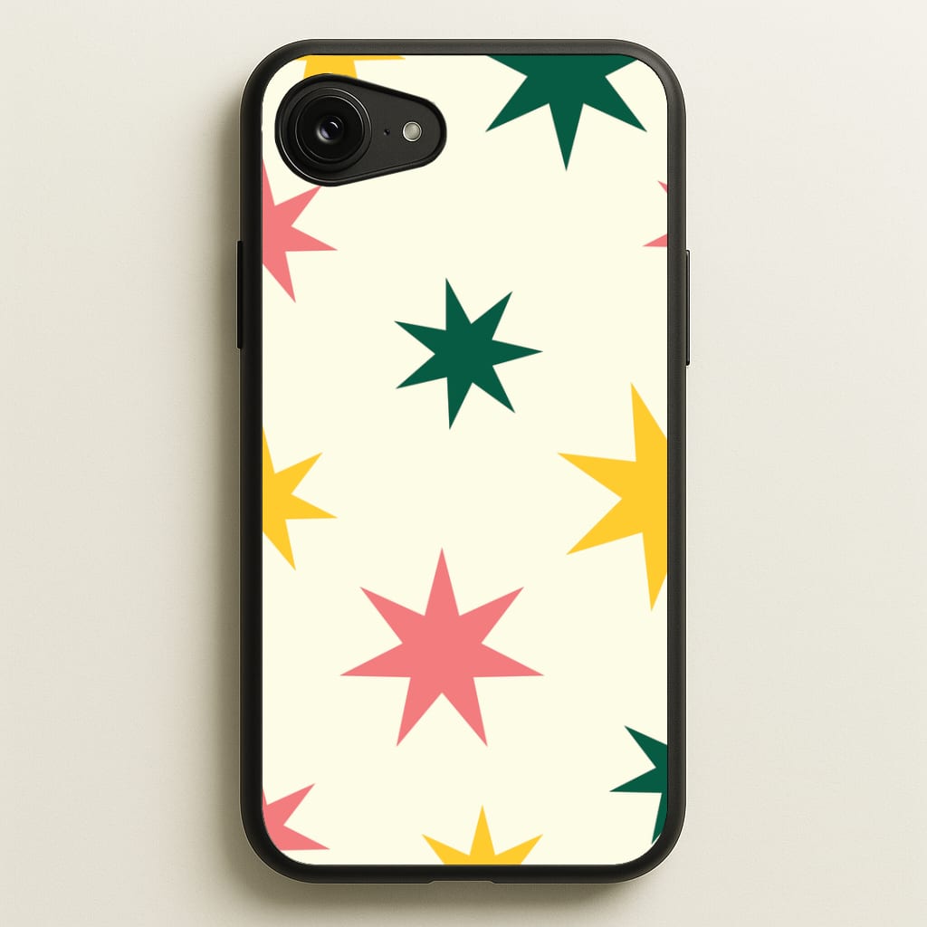 Colourful Christmas Stars Pattern Phone Case