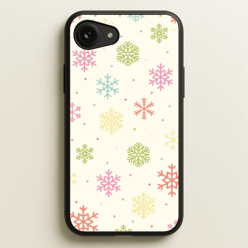 Pastel Snowflakes Pattern Phone Case