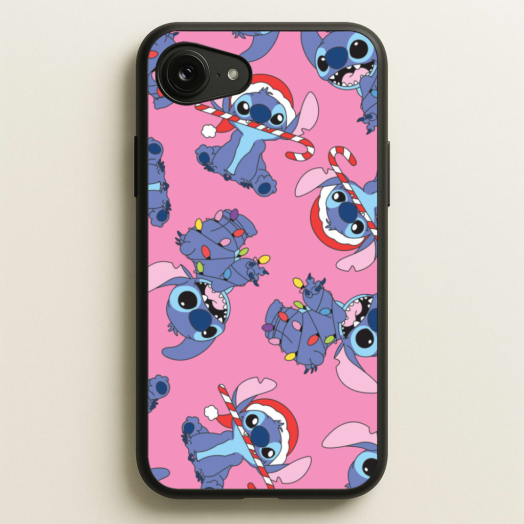 Christmas Cute Blue Alien Pattern Phone Case