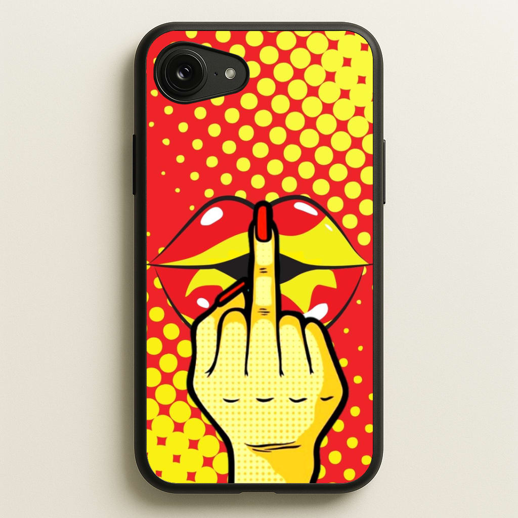 Middle Finger Kiss - Pop Art Phone Case