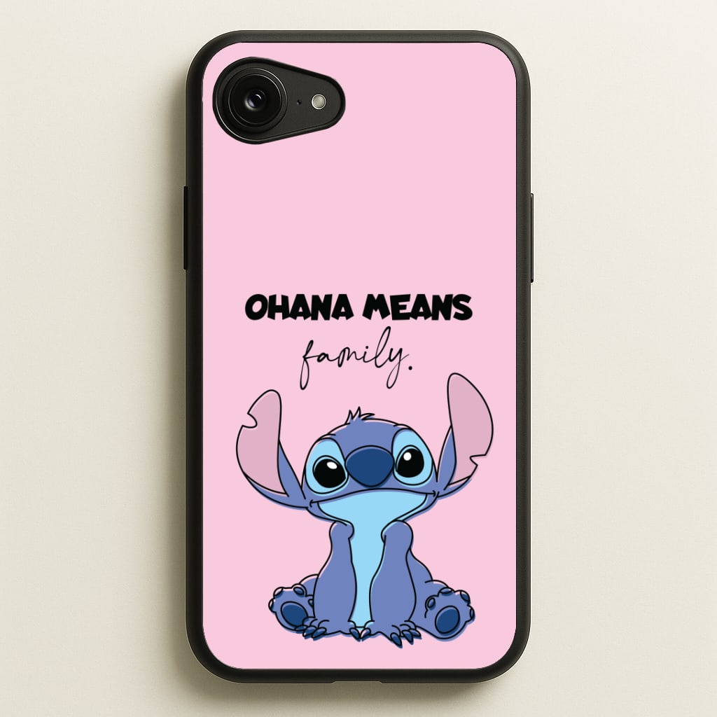 Ohana Means Family Pink Phone Case