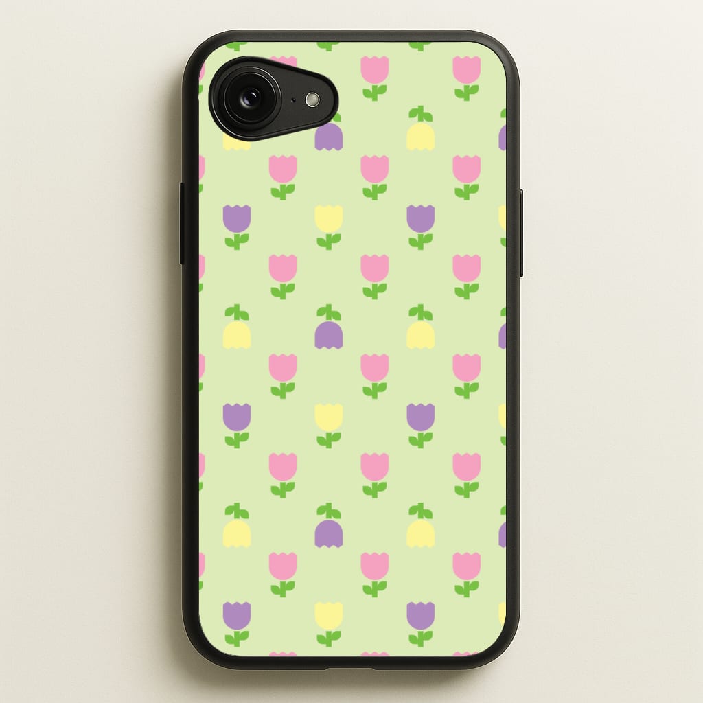Pastel Tulips Pattern Phone Case