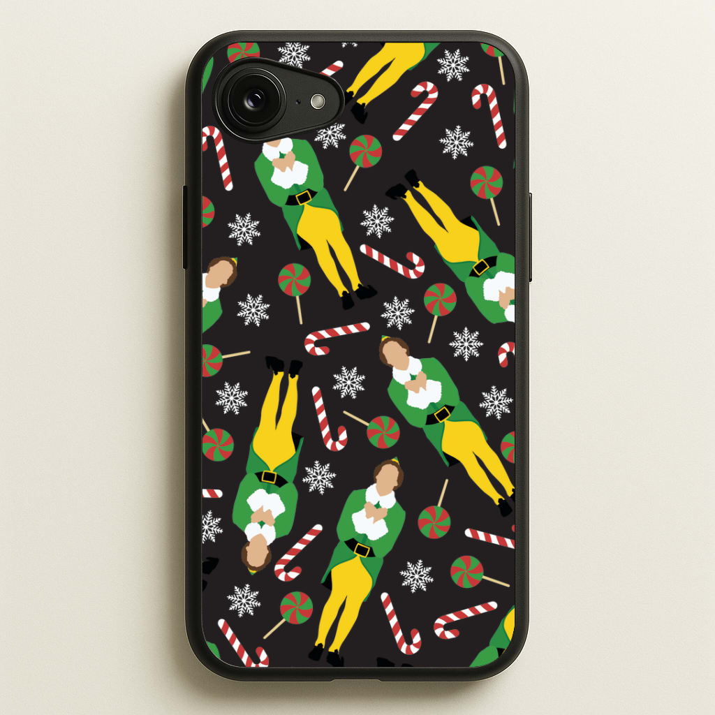 Elf Candy Cane Pattern Phone Case