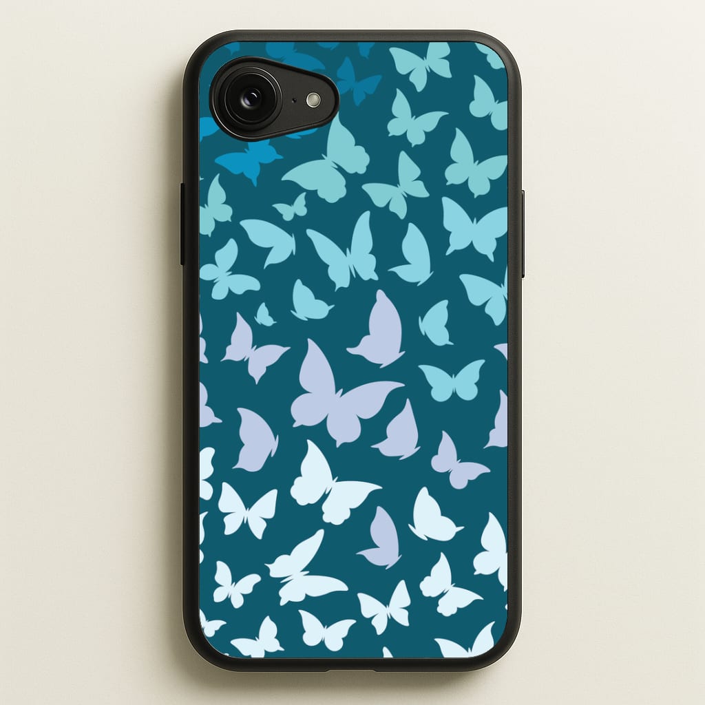 Blue Gradient Butterfly - Butterfly Patterns Phone Case