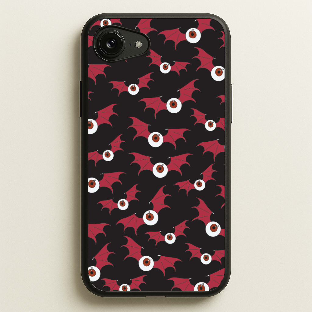 Red Bat Pattern Phone Case