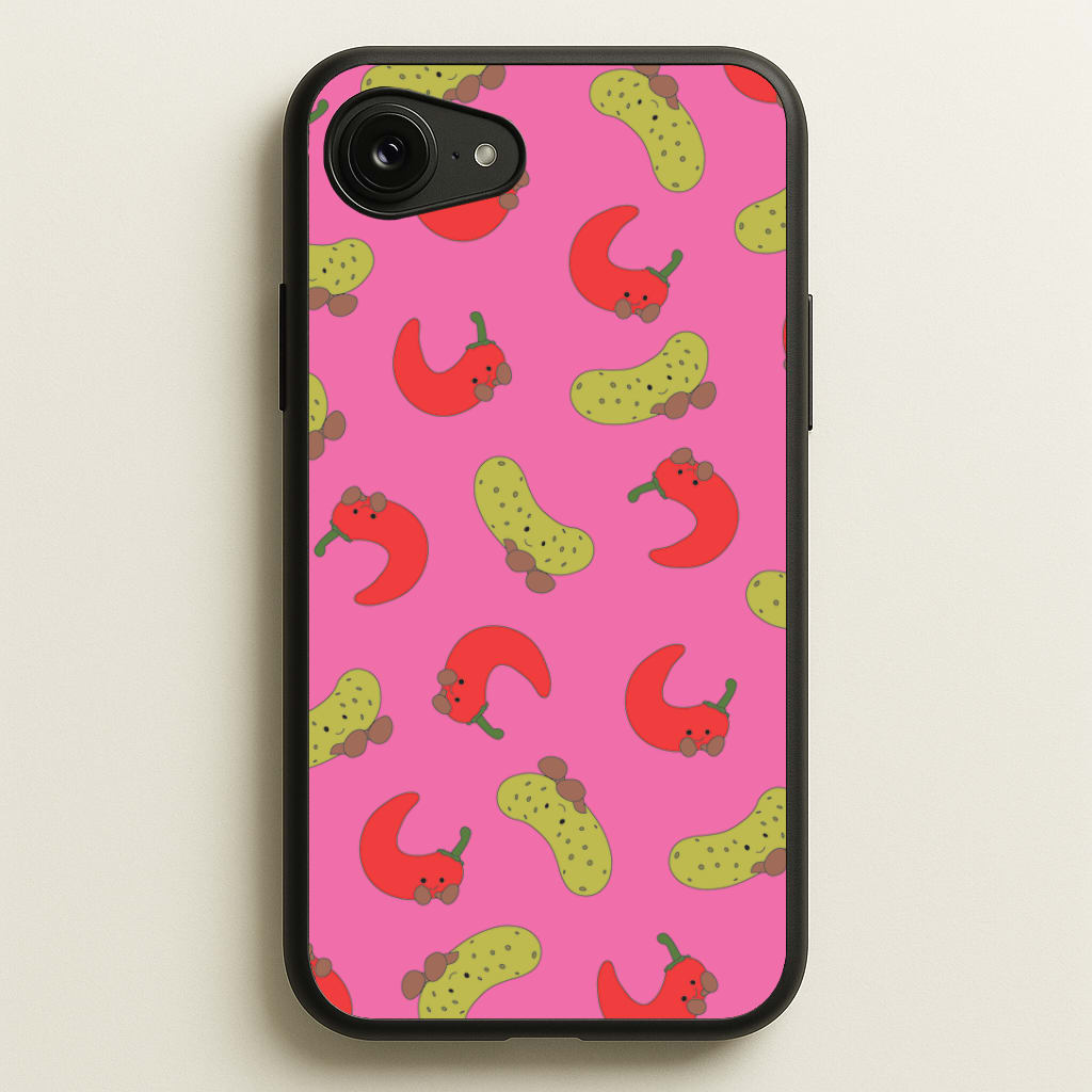 Red Chillis And Pickles Pattern Phone Case