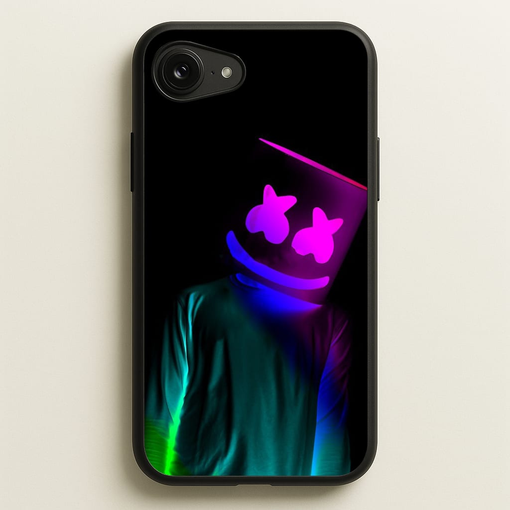White Helmet DJ In Lights Phone Case