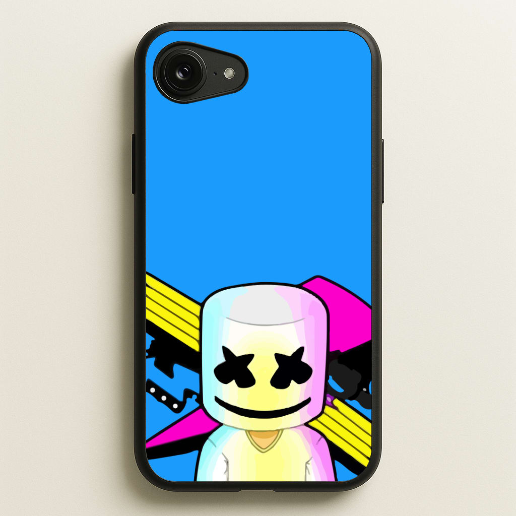 Neon Logo White Helmet DJ Phone Case