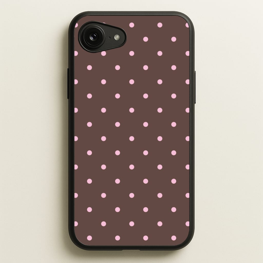 Chocolate & Strawberry Polka Dots Phone Case