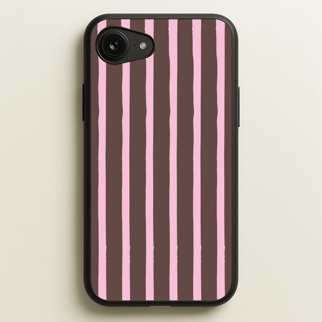 Chocolate & Strawberry Stripes Phone Case