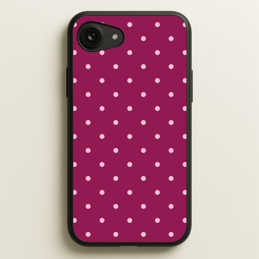 Raspberry Polka Dots Phone Case