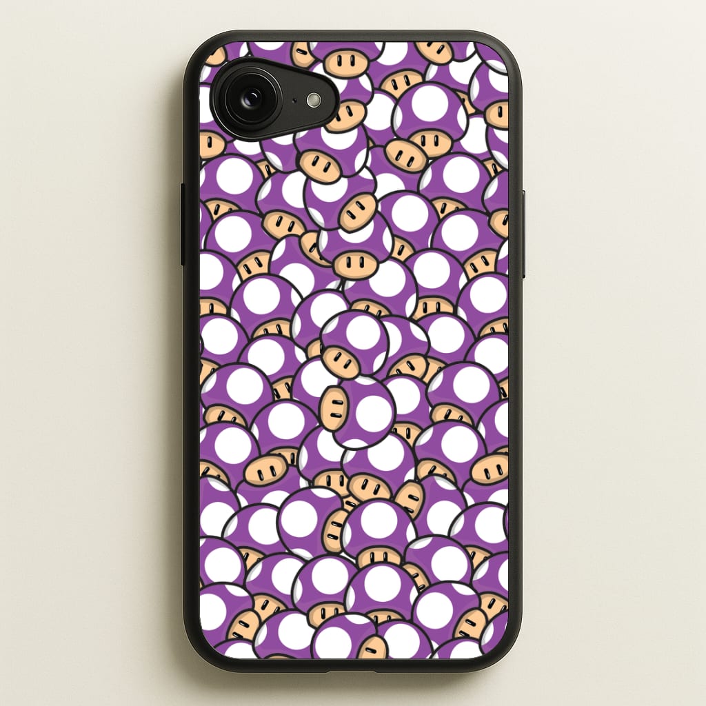 Mushroom Pattern - Purple Phone Case