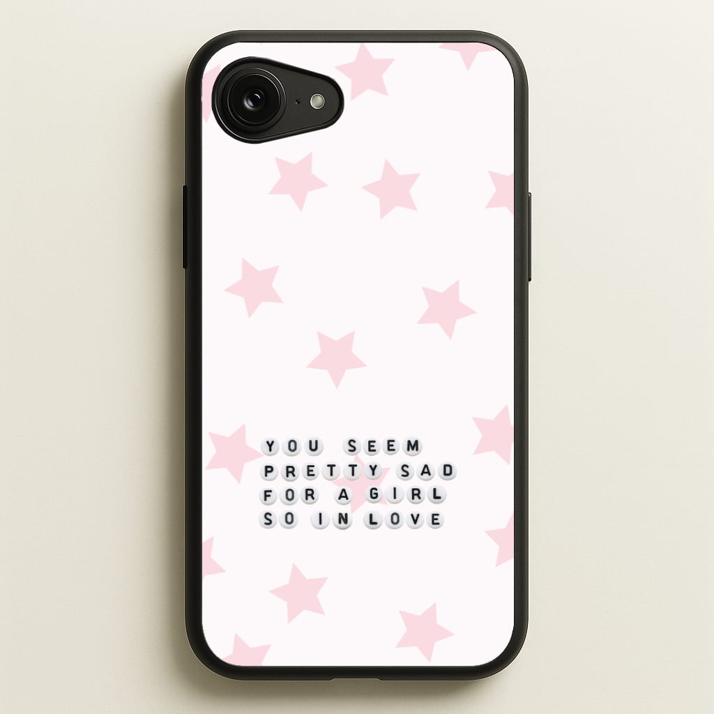Pretty Sad Letter Beads Phone Case
