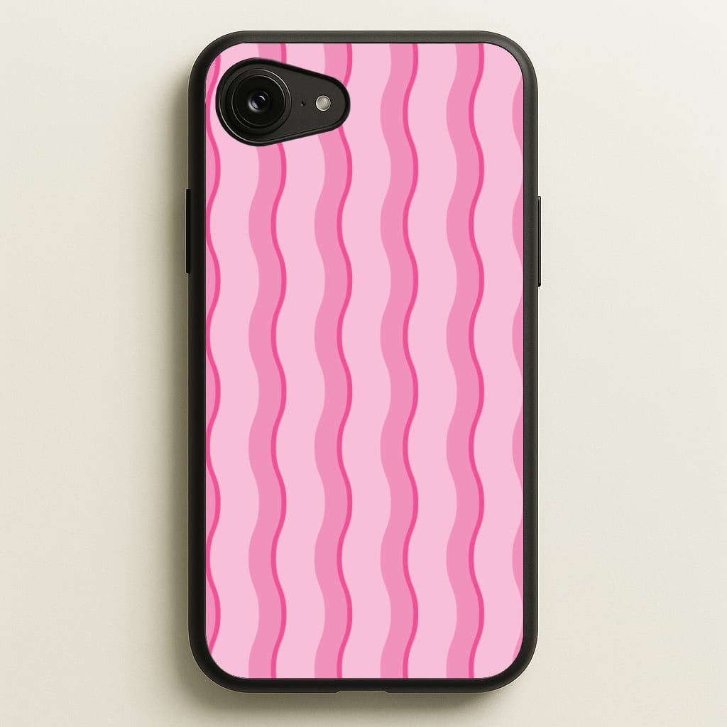 Pink Wavy Stripes Pattern Phone Case