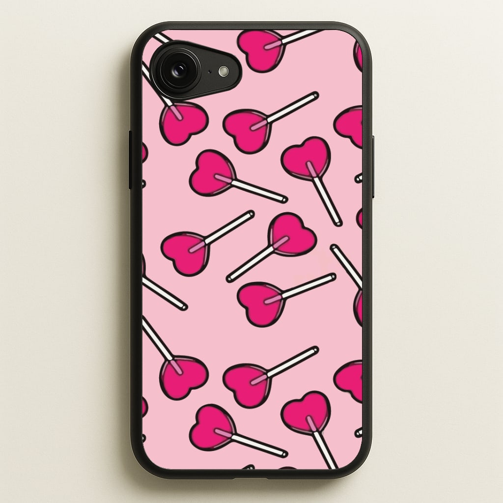 Cherry Heart Lollipops Phone Case