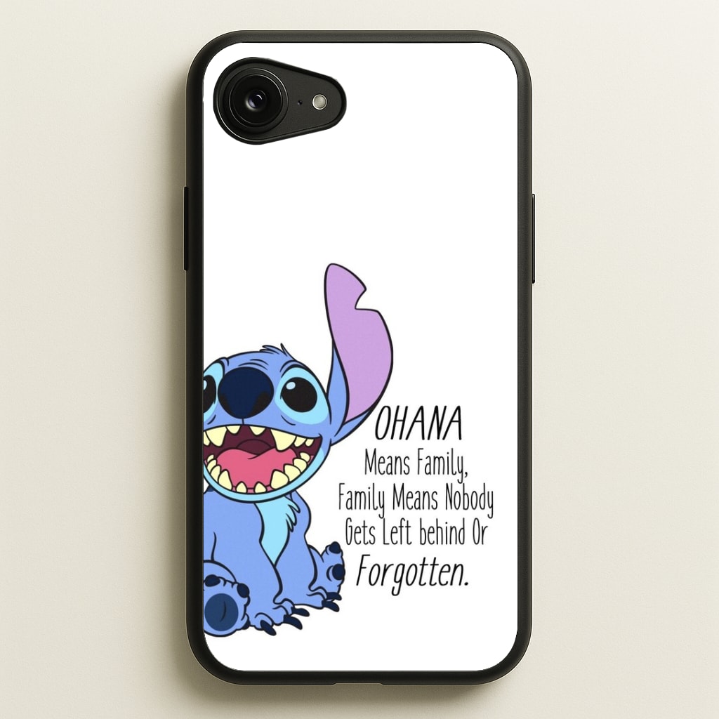 Ohana Means Family - Blue Alien Phone Case