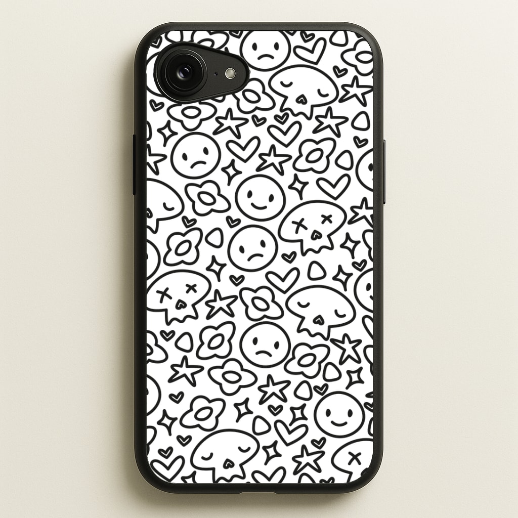 White Skulls - Skate Aesthetic Phone Case