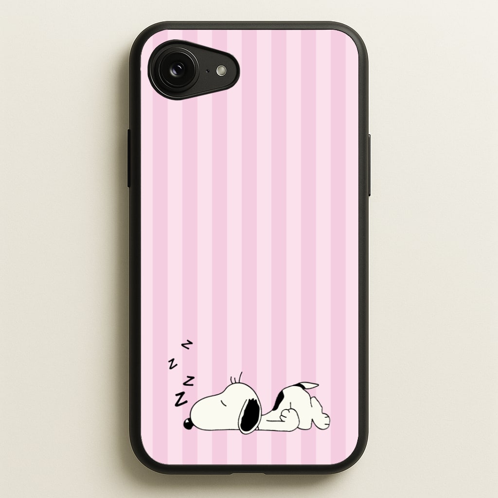Pastel Stripes Cartoon Beagle Phone Case