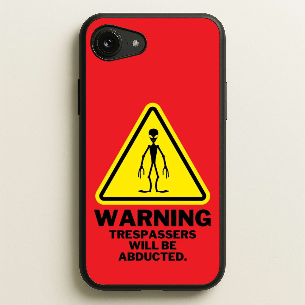 Warning Abduction - Space Phone Case