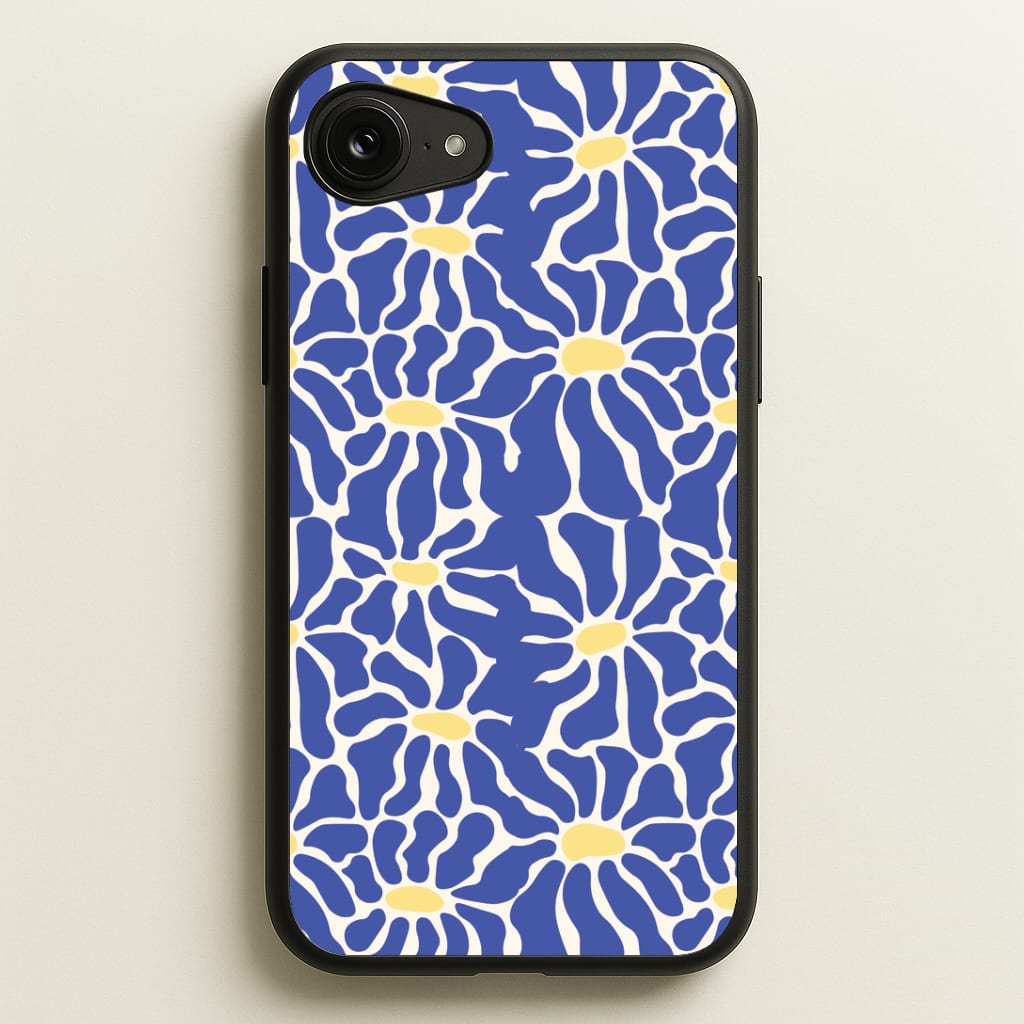 Dark Blue Flowers - Summer Phone Case