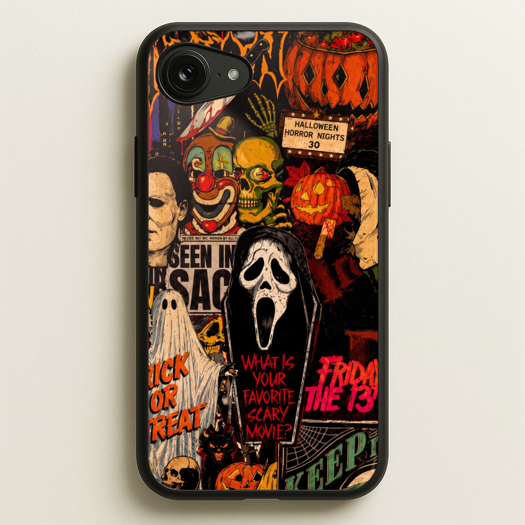 Horror Movie Sticker Collage Phone Case