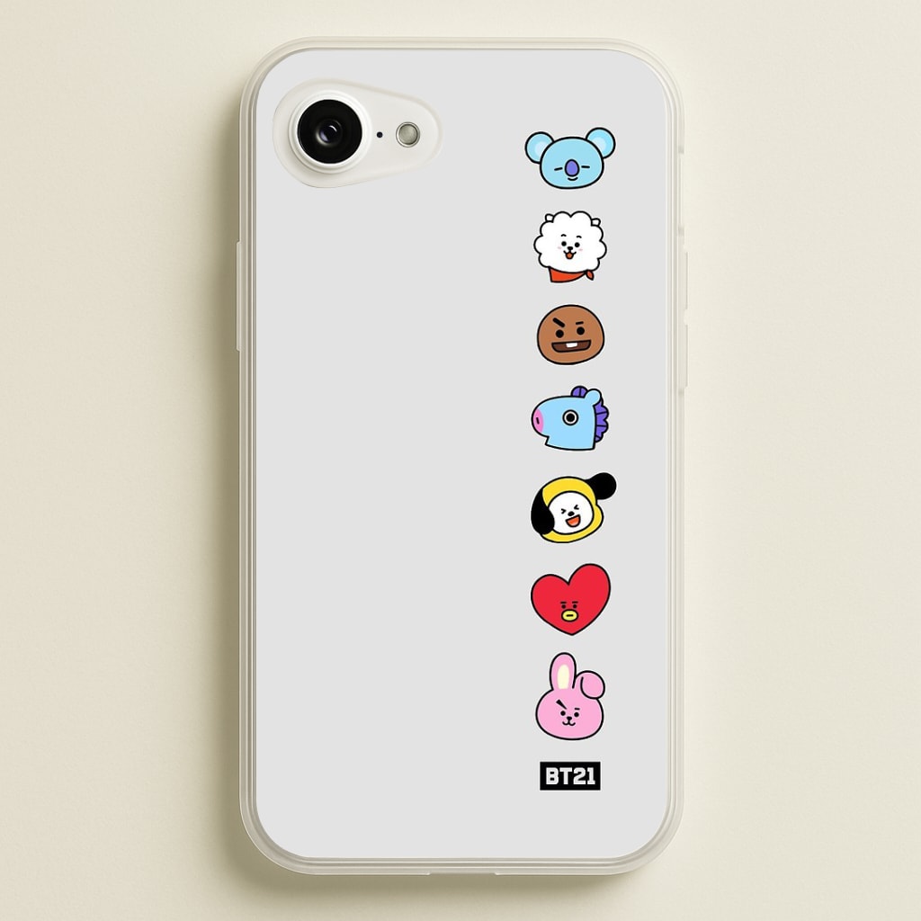 BT21 Vertical Faces - K Pop Phone Case