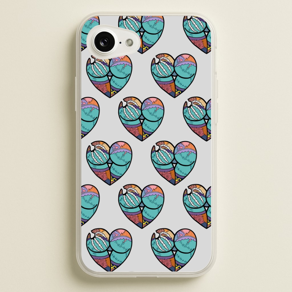 Sally And Jack Heart Pattern - TNBC Phone Case