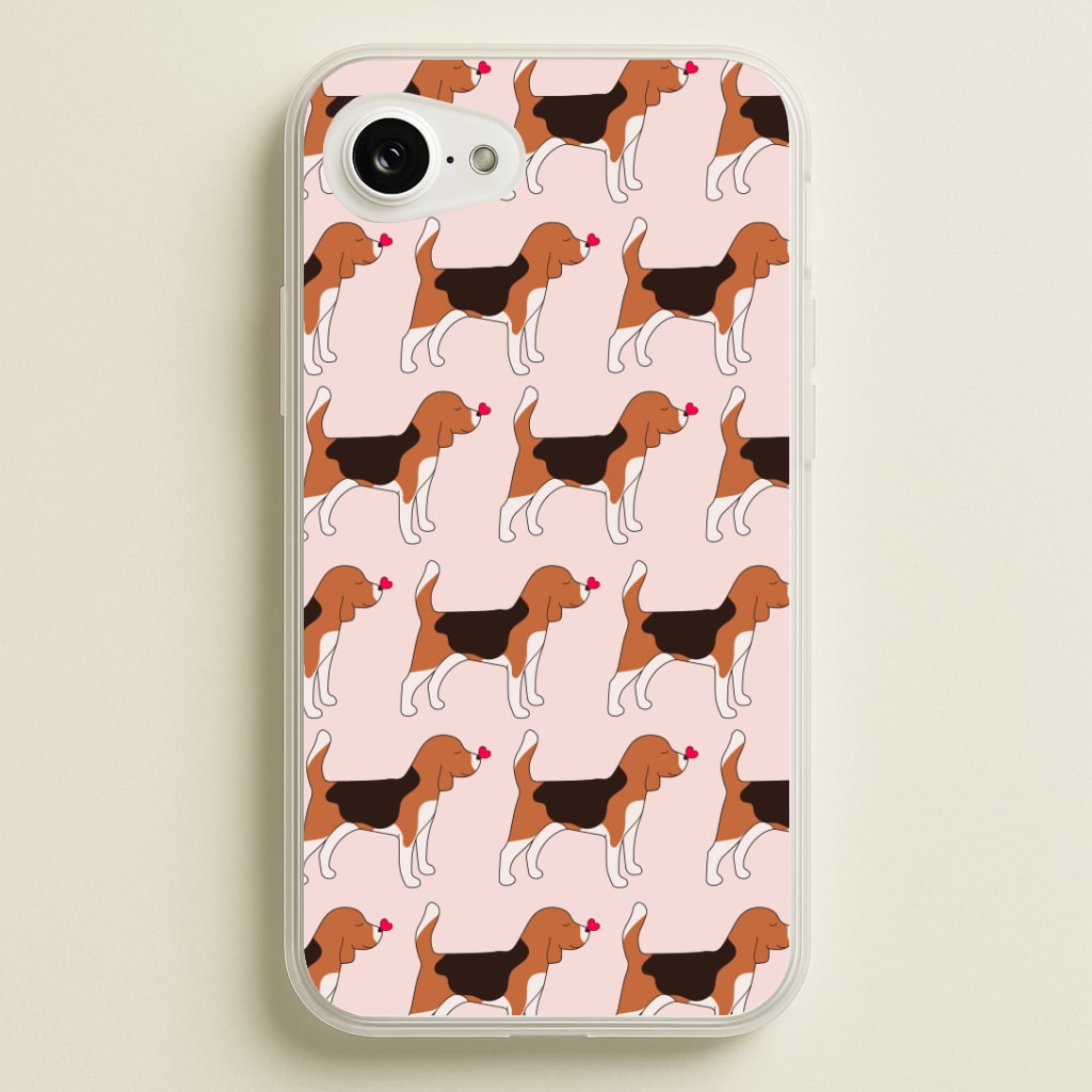 Love Beagle - Dog Pattern Phone Case
