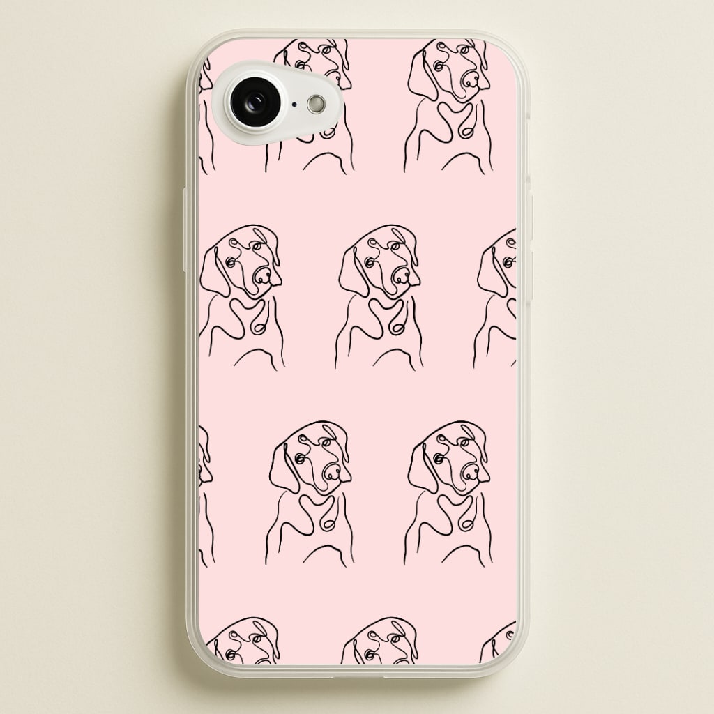 Labrador Outline - Dog Pattern Phone Case