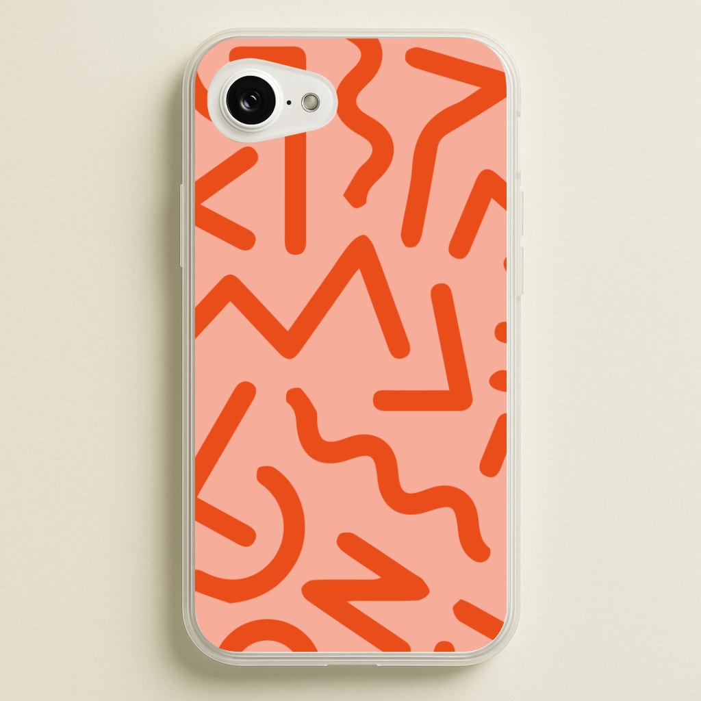 Red Abstract - Eighties Phone Case