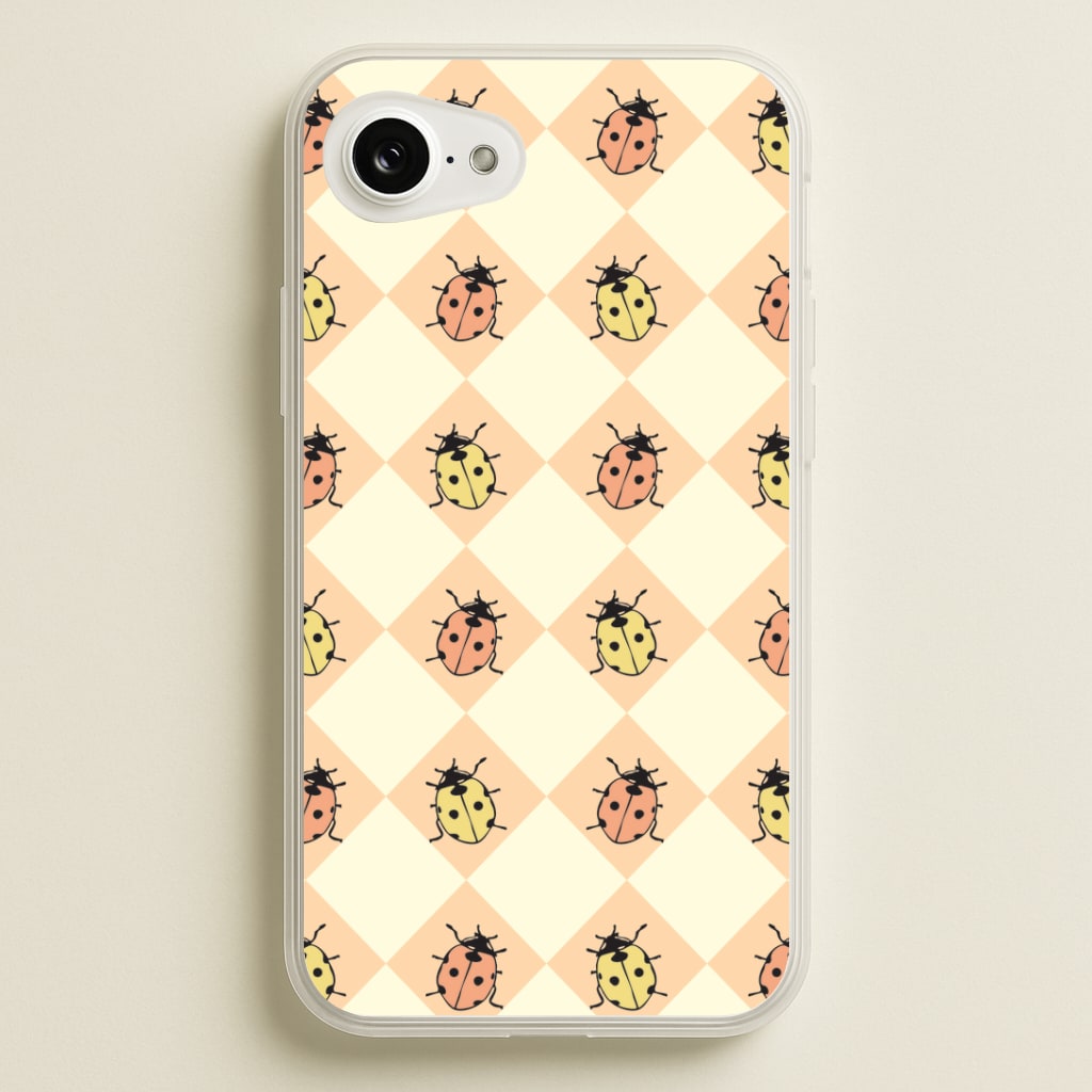 Argyle Ladybugs Pattern Phone Case