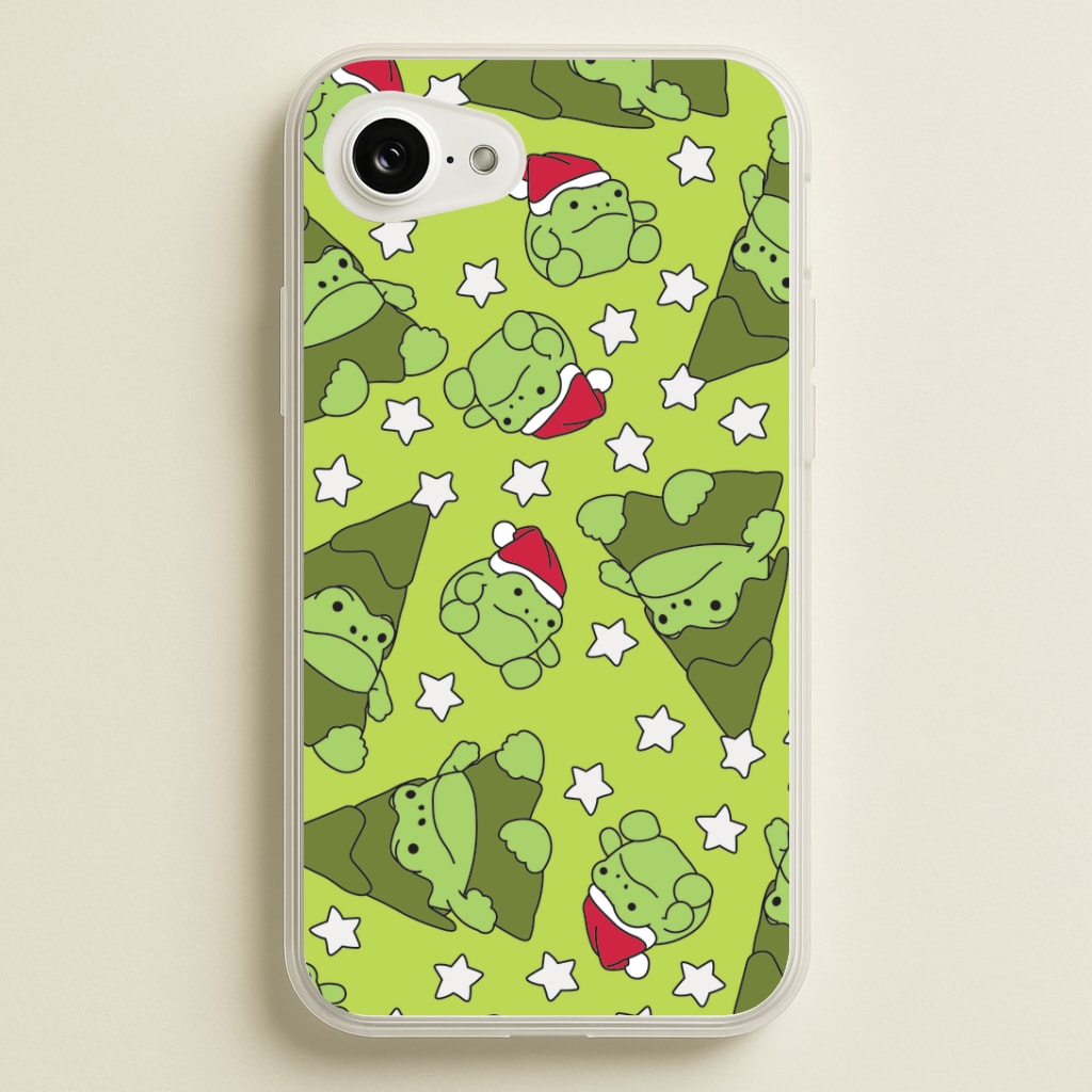 Christmas Frogs And Stars Plush Pattern Phone Case