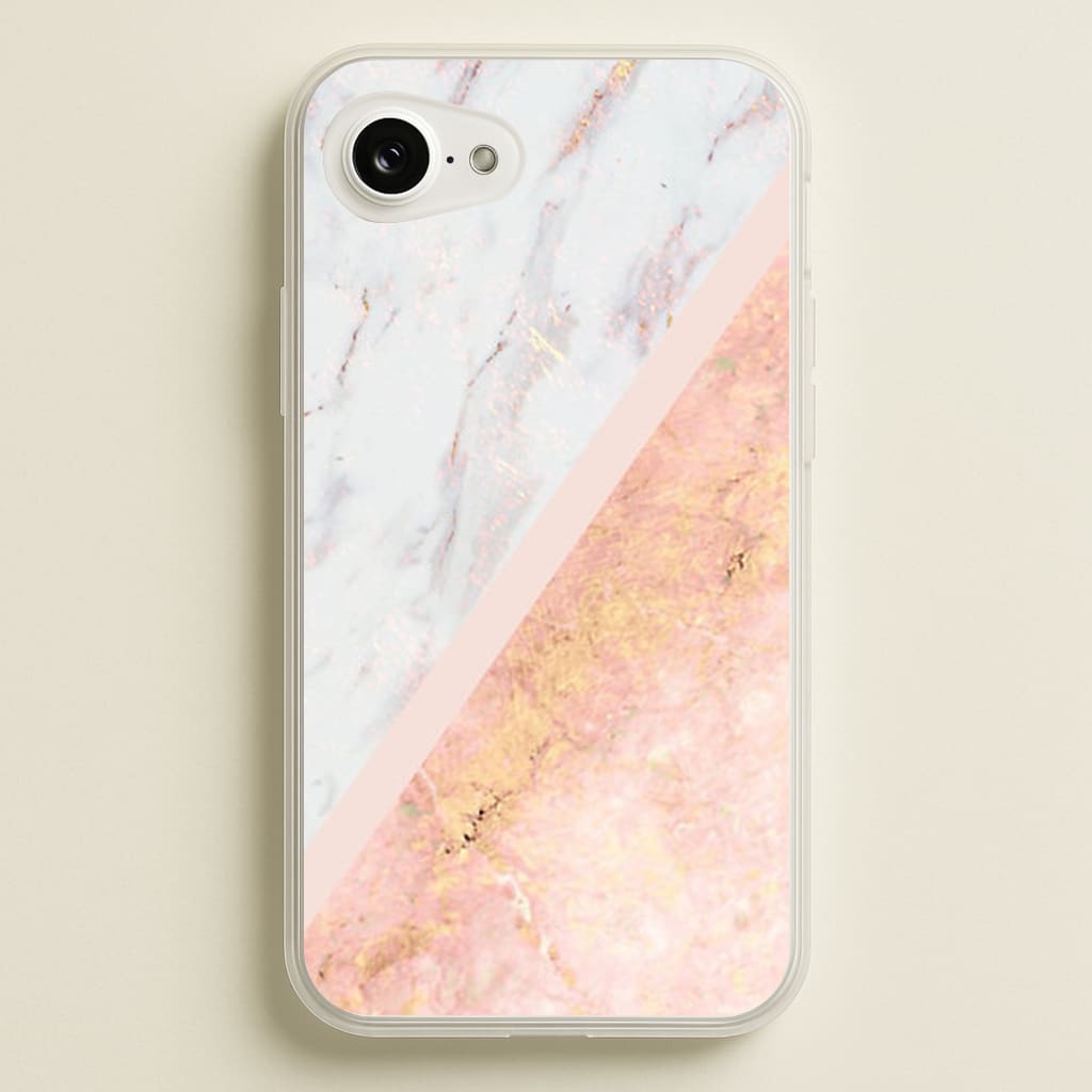 Marble and Rose Gold Phone Case