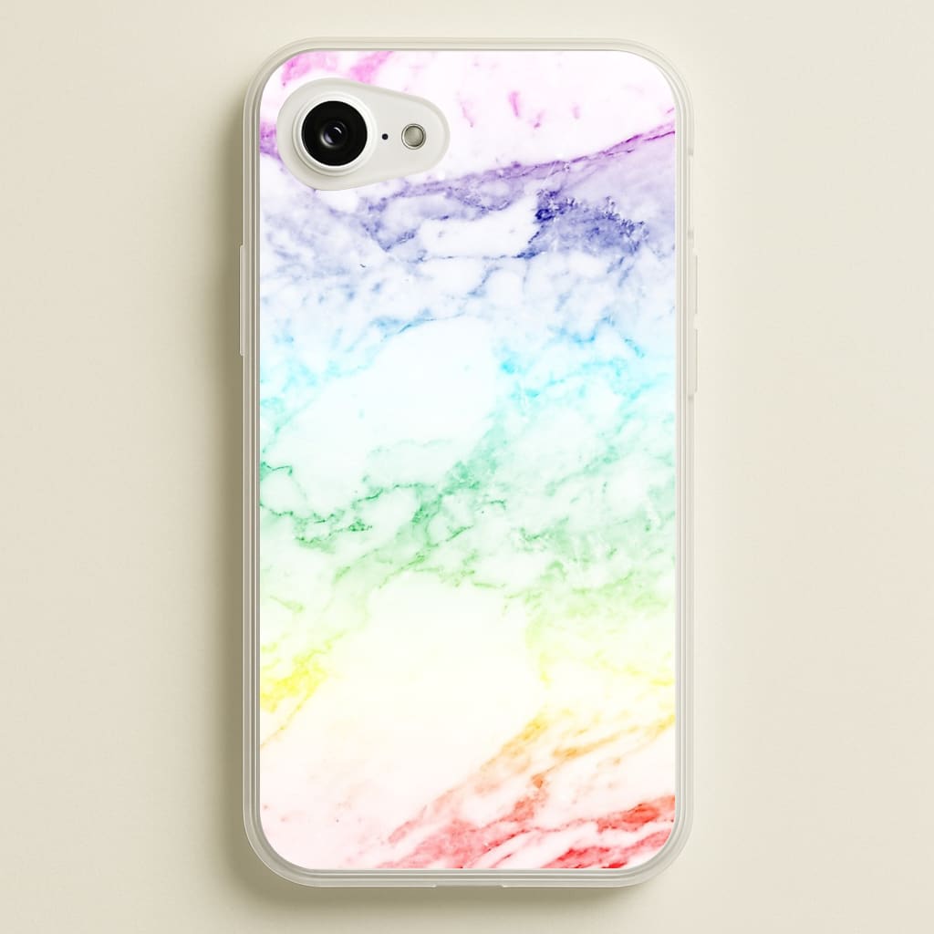 Rainbow Streak Marble Pattern Phone Case