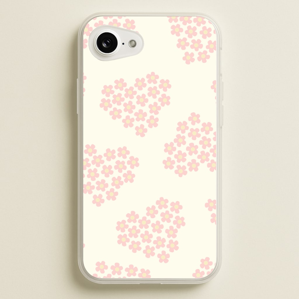 Flower Hearts Pattern Phone Case