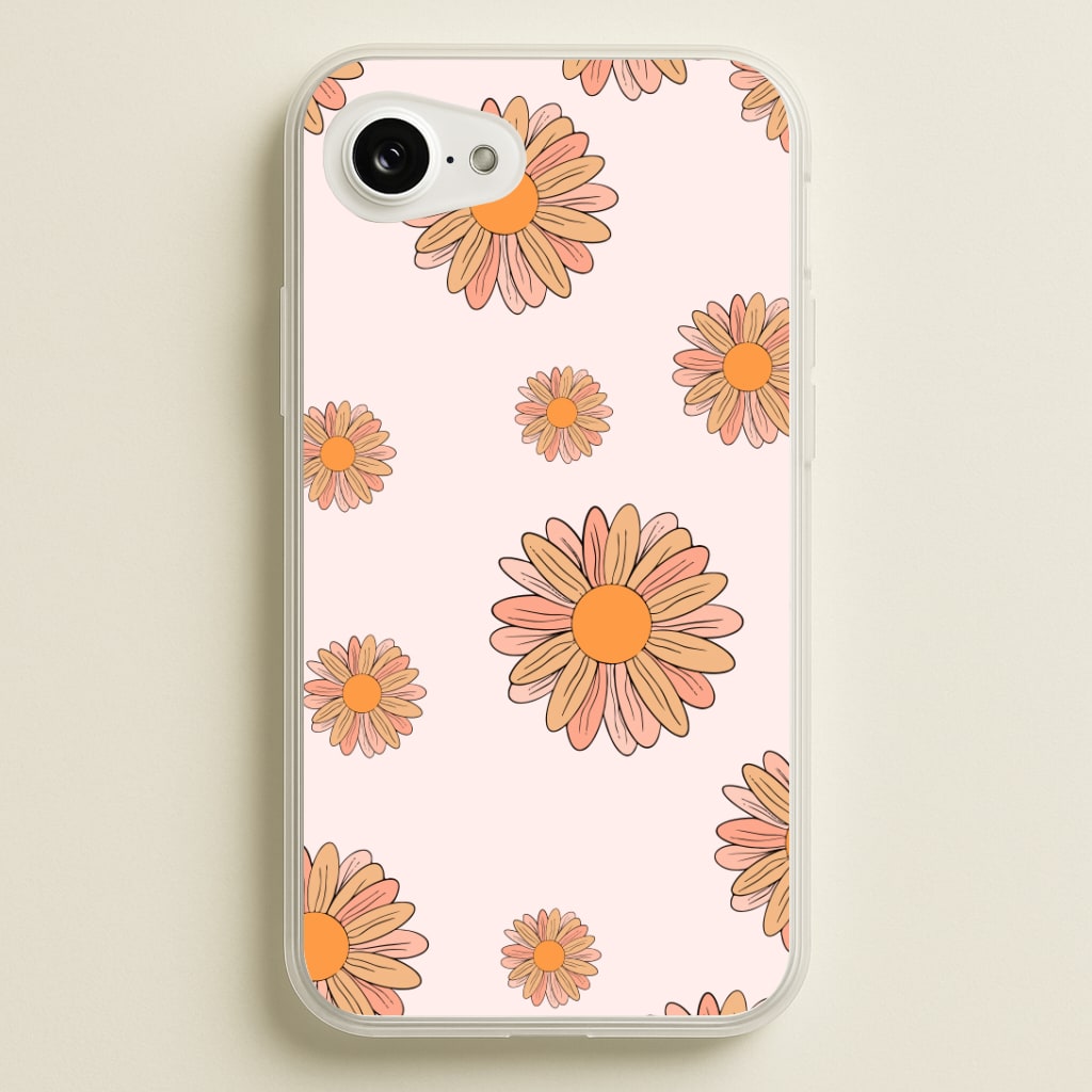 Peach Daisy Phone Case